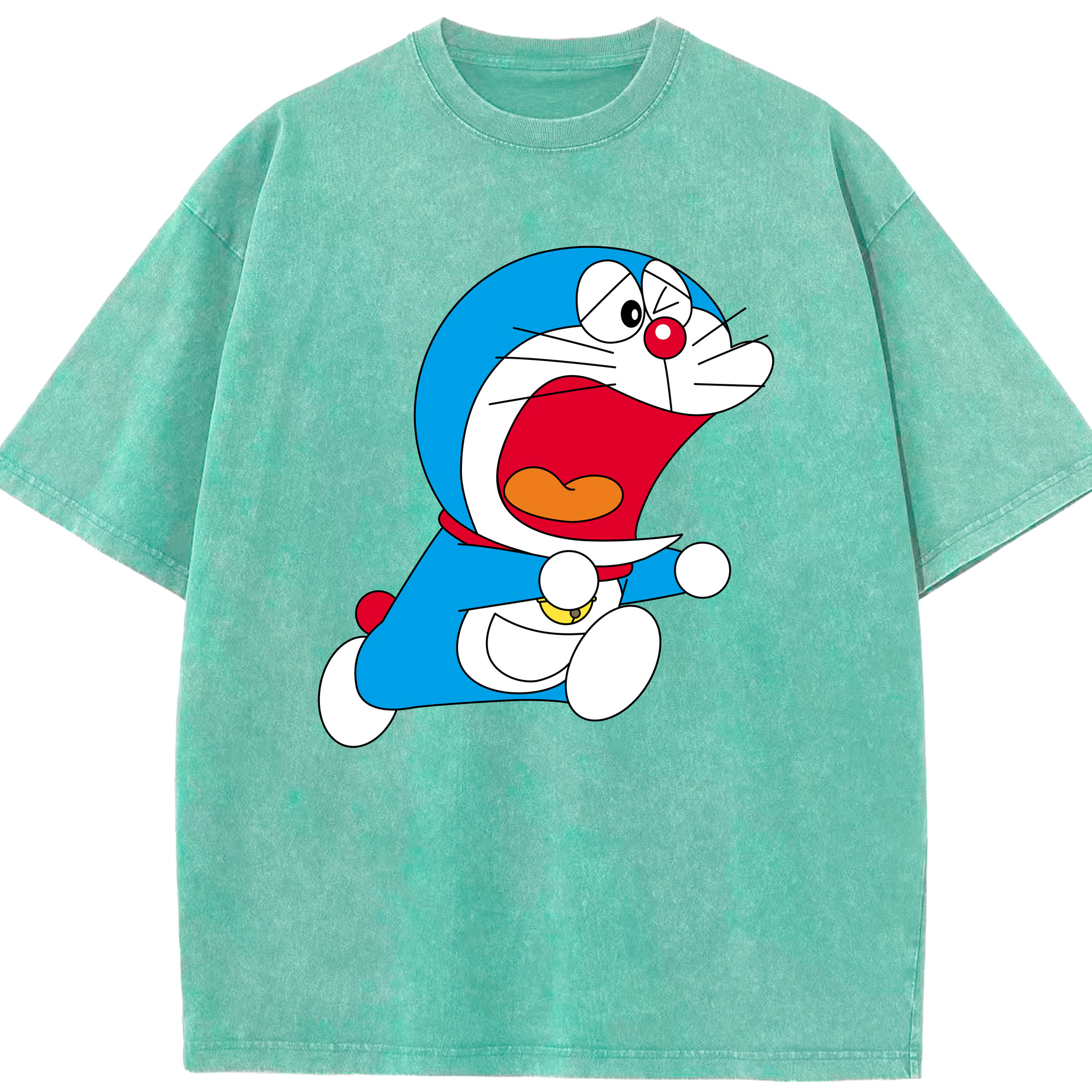 （画像用） ドラえもん Doraemon 綿100% ヴィンテージ風 半袖Tシャツ（フロントプリント）